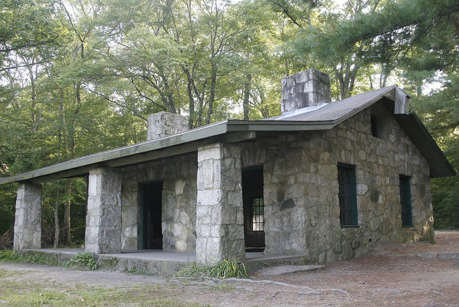 The stone lodge on Leach Pond at Borderland State Park was used as a filming location for Martin Scorsese’s film “Shutter Island.”