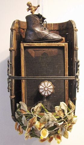 Courtesy photo
"Incantation," a found object assemblage by Ross Bachelder, is part of the exhibition to open in March at the Franklin Gallery.