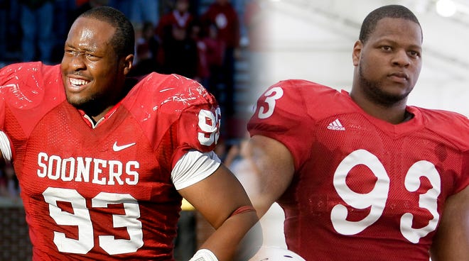 OU's Gerald McCoy, left, and Nebraska's Ndamukong Suh were the defensive beasts of college football and look to become beasts of the NFL.
Photos by Bryan Terry, The Oklahoman and AP