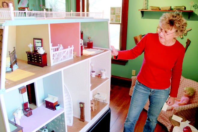 The second floor to Belding’s Museum is getting remodeled, and Museum Board Co-director Barb Fagerlin is showing how the rooms are going to change and have the historical time-frames flow smoother.