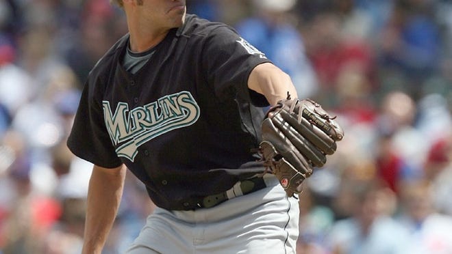 Hayden Penn, shown in a 2009 game, pitched three perfect innings Wednesday.