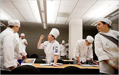 Susana Holloway of Le Cordon Bleu’s culinary school in Portland, Ore., where a 15- or 21-month program costs $41,000.