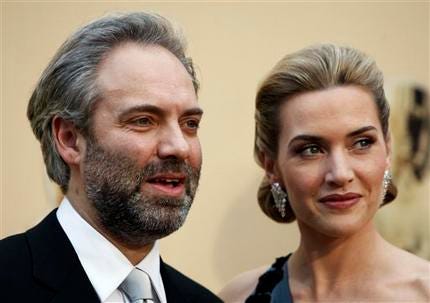 In this Feb. 22, 2009 file photo, British actress Kate Winslet and her husband, director Sam Mendes arrive for the 81st Academy Awards in the Hollywood section of Los Angeles.