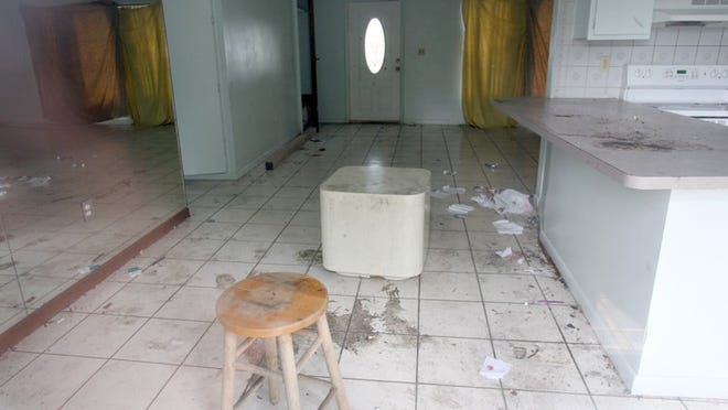 The kitchen area where four teens were sexually assaulted.
