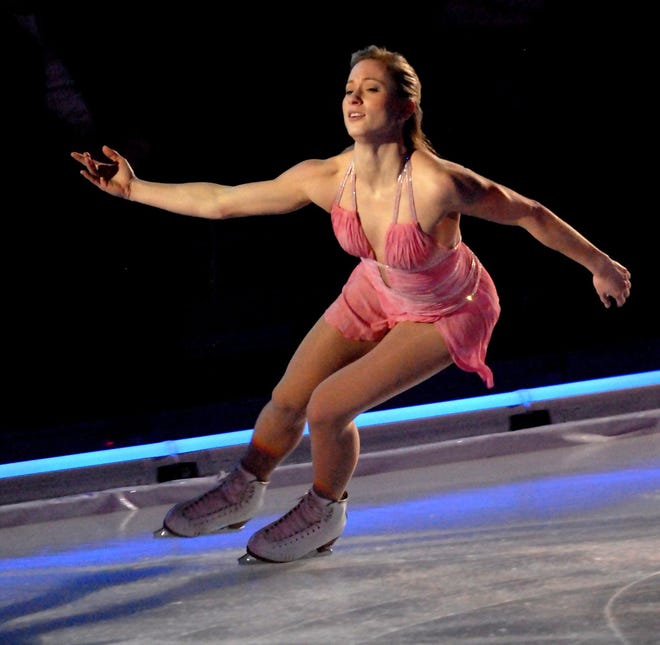 Olympic bronze medalist Joannie Rochette goes through her routine during a run through for the ABC show "Thin Ice" that is being held at the MGM at Foxwoods.
Aaron Flaum/ Norwich Bulletin