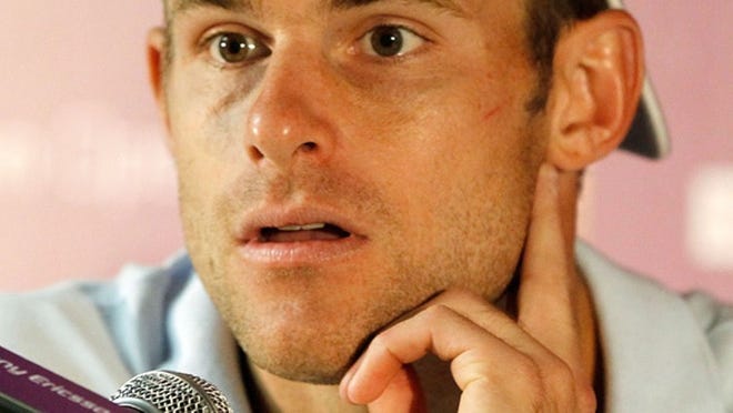 Andy Roddick talks to reporters Thursday at the Sony Ericsson Open.