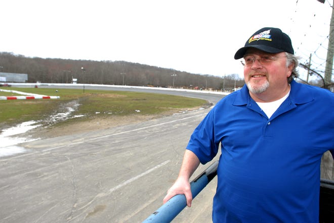 Waterford Speedbowl owner Terry Eames takes a moment Thursday from preparing for this weekend's Budweiser Blastoff, which kicks off this year’s racing season in New England. Eames is excited about improvements made to the track itself and the addition of Friday night drag races.
