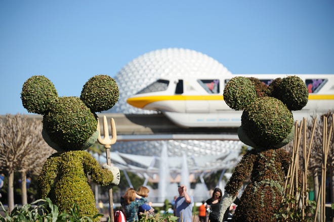 More than 100 floral topiaries, including 70 Disney character topiaries, enliven the landscape through May 16 during the 17th annual Epcot International Flower & Garden Festival at Walt Disney World Resort in Lake Buena Vista.