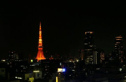 Tokyo Tower is lit orange in the Tokyo skyline before turning off its lights Saturday, March 27, 2010. Tokyo Tower was turned off the lights later for an hour during the annual Earth Hour, calling for a binding pact to cut greenhouse gas emissions. Buildings in some 4,000 cities in more than 120 countries were expected to unplug to reduce energy consumption and draw attention to the dangers of climate change, according to organizers.