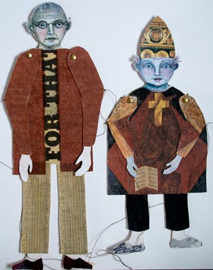 Bluebird Theatre Puppets, 2009, Juia Zanes, Paper, various dimensions