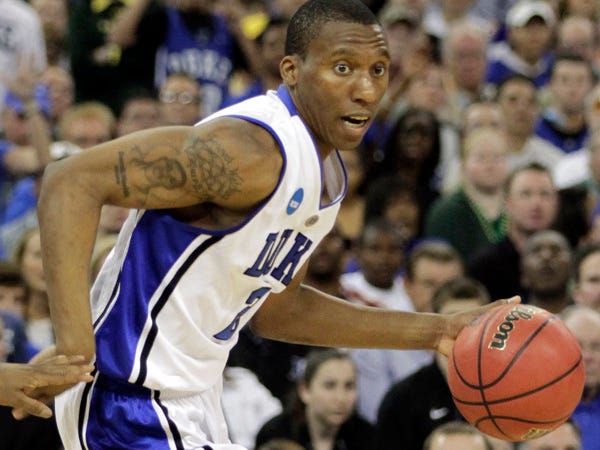 Duke's Nolan Smith dribbles the ball Sunday against Baylor in South Regional final. Smith scored 29 points in the Blue Devils' victory. Photo by Associated Press