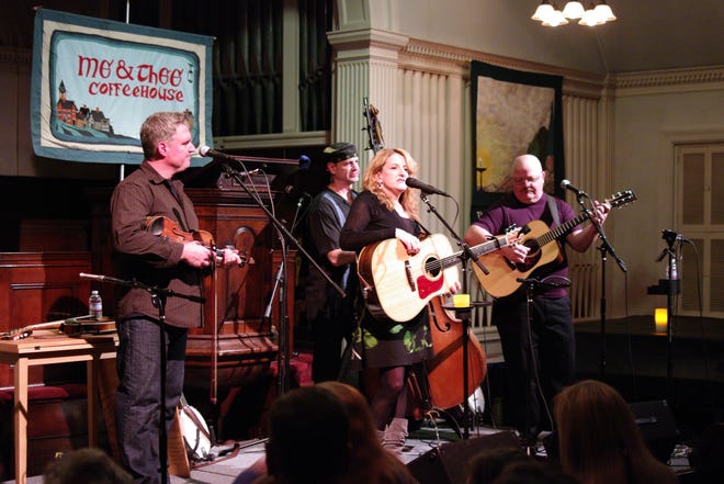 The Claire Lynch Band recently performed at me & thee coffeehouse in Marblehead. The coffeehouse will celebrate 40 seasons of performances at the Unitarian Universalist Church with a special concert on Friday, April 9.