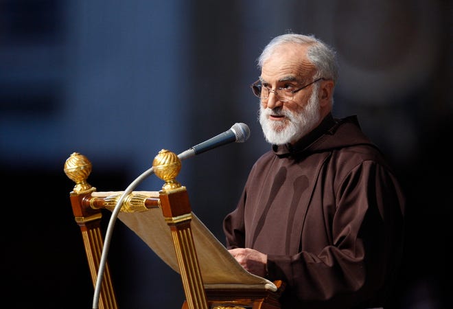 The Rev. Raniero Cantalamessa was delivering the traditional Good Friday 
homily.