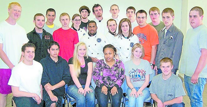 These FCTC students competing in Florida's SkillsUSA championships April 19 to 21. Front row, from left: Jose Torres, Diego Carrero, Tabatha Chapman, Jessica Pace, Chelsey McGee, and Chad Newbern. Center, from left: Timothy Loveday, Tyler Lowe, Ryan Brannon, Darius Miller, Ray Bunton III, Kimberly Nock, Chris Thomas, Robert Chalk, and James Cleary. Back row: Chris Griffin, Megan Edwards, Kurt Schultz, Ronnie Polly, Conner Young, Nicholas Belloni and Brandon Bowen. Not available for photo: Charles Johns, Christine Giraud, Josef Kaye, Christian Hall, Starla Sleap, Ryan Brown, Joshua Gardner, Christina Billitz and Qwashanda Ricks. Contributed photo