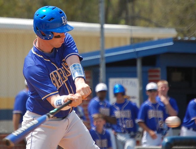 East Ascension senior Austin Todd takes a swing in a game earlier this season. Todd and his Spartans teammates picked up an 8-4 win this week over District 6-5A foe Hahnville.