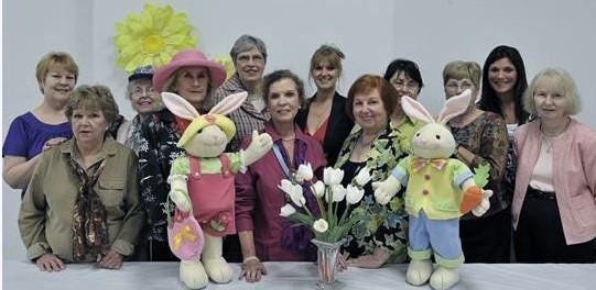 Betty Schwarz, middle, and the other members of the Knights of Columbus Council 631 Ladies Auxiliary worked together to sponsor an Easter Egg Hunt on March 28 in Madison Square.