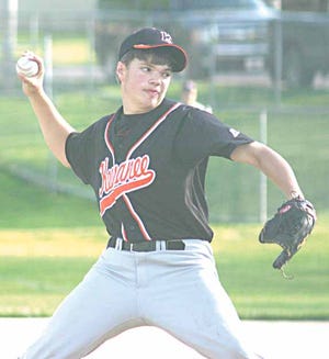Mitch Fristad fires a pitch for the Boilers Thursday against Chillicothe IVC.