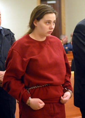 Melissa O' Connor during her arraignment at Danielson Superior Court for the connection with the death of her 20-month-old son on Thursday April 15, 2010 at 826E Hartford Pike in Dayville.