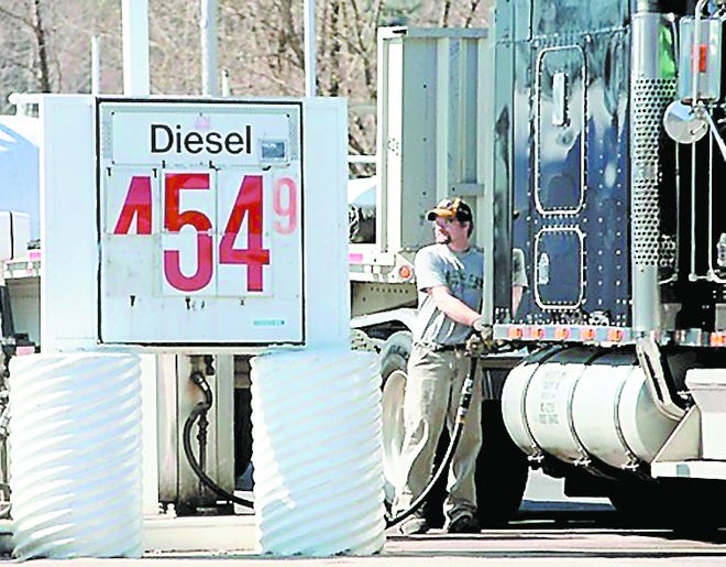 The number of trucking jobs in the U.S. has increased in three of the last five months and the amount of diesel has increased to the highest level in nearly a year, indicating an improving U.S. economy. AP photo