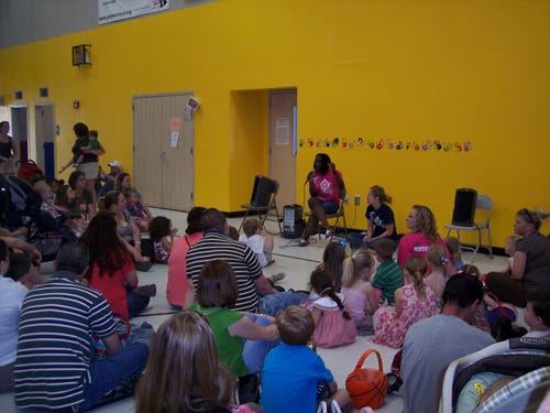 Storytime was presented as part of the Easter celebration. Sandy Roach/For West Chatham Neighbor