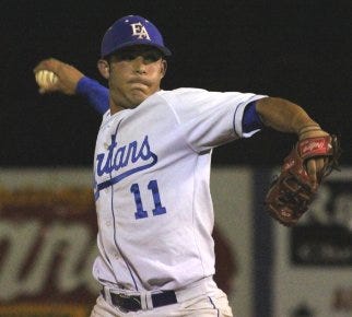 East Ascension senior Alec Singletary earned his fifth win on the mound in a 4-1 victory over St. Amant Tuesday night at Johnny Ambeau Park. He went seven innings and struck out 11 batters.