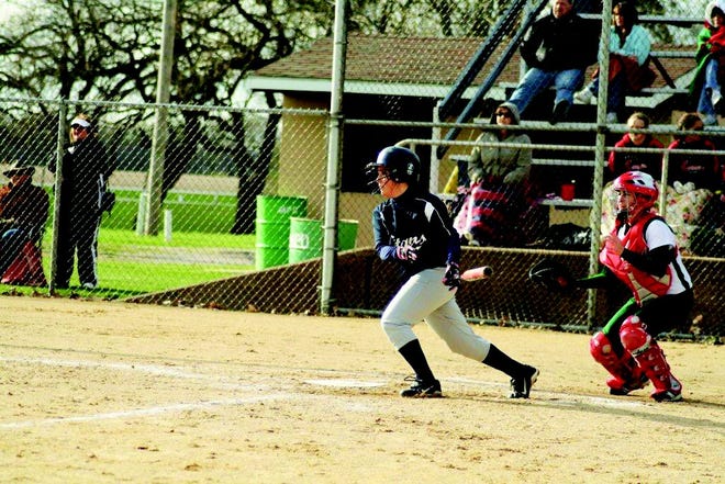Kayla Kane doubles against Abingdon for the Titans in a game earlier this season.