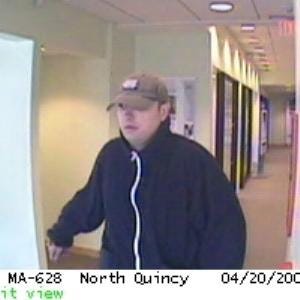 Surveillance photo of the Quincy Citizens Bank robbe