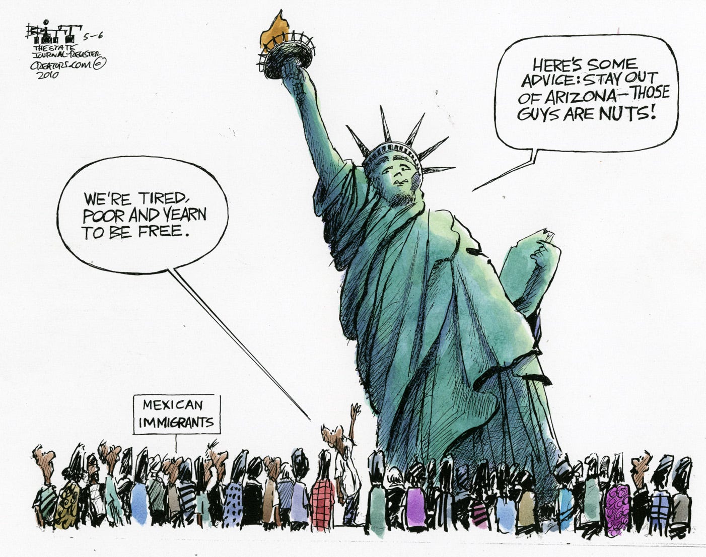 Britt: Lady Liberty has some advice for Mexican immigrants Britt: Lady Liberty has some advice for Mexican immigrants