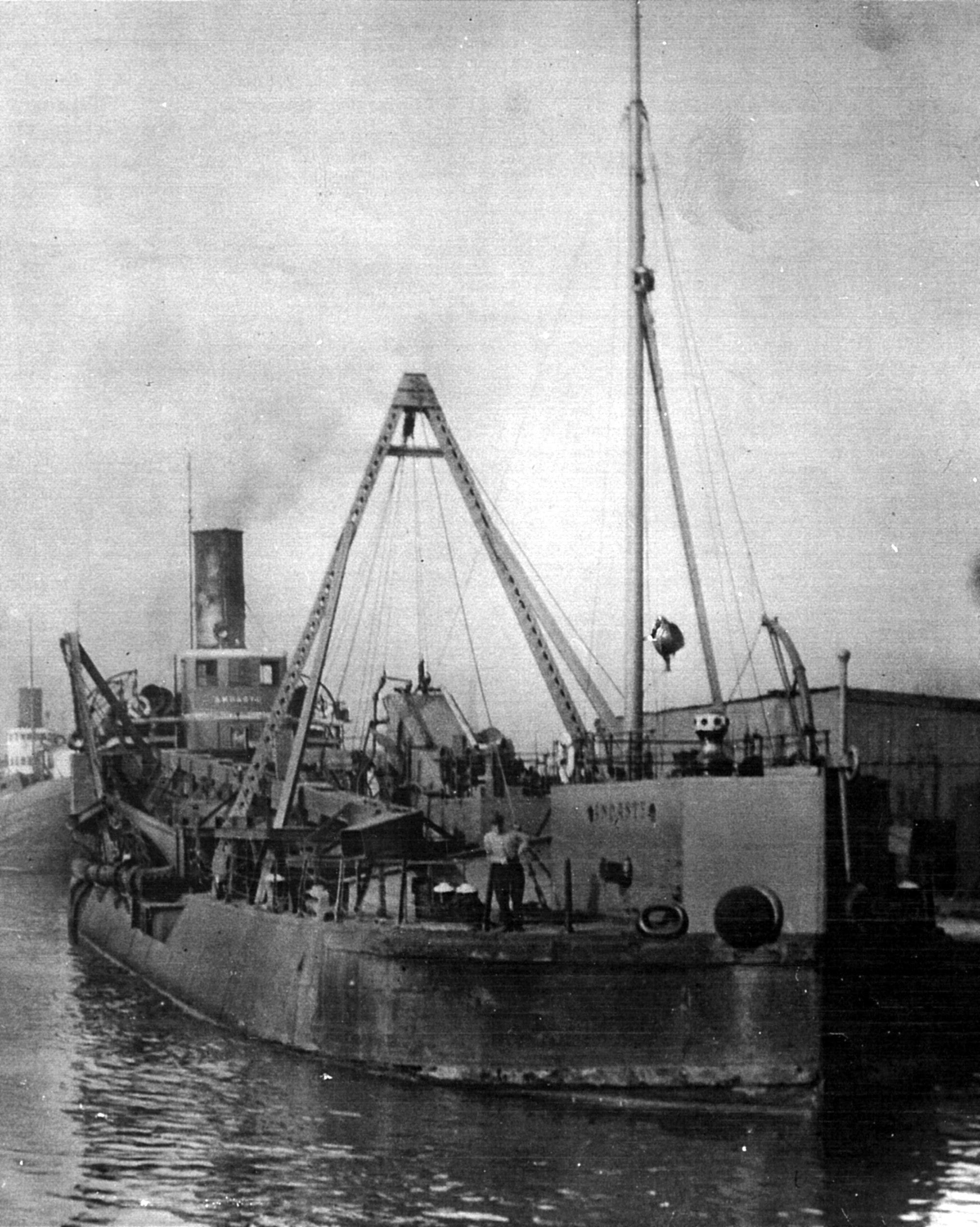 The Andaste left Grand Haven at 9:30pm on 9/9/1929, loaded with stone destined for Chicago, but never reached the city. Photo The Holland Sentinel