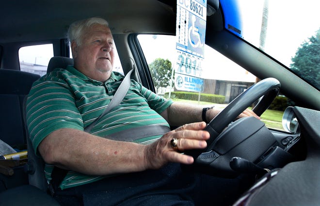 David Spencer/The State Journal-Register
Springfield resident William “Ted” Lewis, 77, recently attended a driving refresher course at Senior Services of Central Illinois. “I just want to keep myself up to date and make sure I’m as agile as I think I am,” Lewis says.
