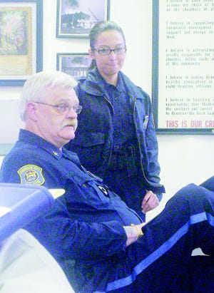 Bronson Police Chief Dick Stout introduced new officer Trista Poole to the council.