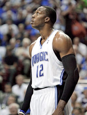 Orlando Magic center Dwight Howard didn't have much success against Boston in a loss on Sunday in the opening game of the Eastern Conference finals.