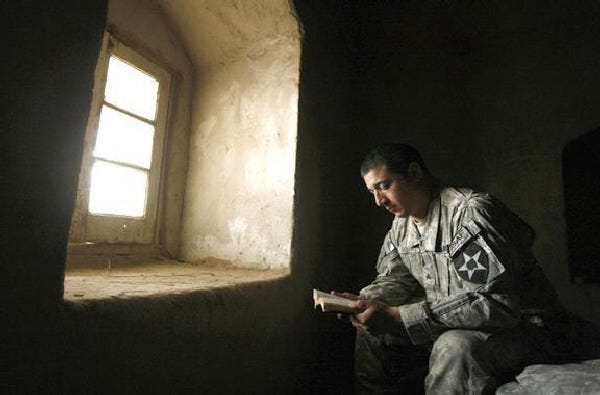 In this photo taken Feb. 28, 2010, U.S. Army Sgt. Abel Aceituno from San Francisco, of the 1st Battalion, 17th Infantry Regiment, 5th Brigade, 2nd Infantry Division, reads a book in a mud house in the Badula Qulp area, West of Lashkar Gah in Helmand province, southern Afghanistan. Aceituno, wants to open a restaurant in his hometown of Lakewood, Wash., when he leaves the army. (AP Photo/Pier Paolo Cito)
In this photo taken Feb. 28, 2010, U.S. Army Sgt. Abel Aceituno from San Francisco, of the 1st Battalion, 17th Infantry Regiment, 5th Brigade, 2nd Infantry Division, reads a book in a mud house in the Badula Qulp area, West of Lashkar Gah in Helmand province, southern Afghanistan. Aceituno, wants to open a restaurant in his hometown of Lakewood, Wash., when he leaves the army. (AP Photo/Pier Paolo Cito)
