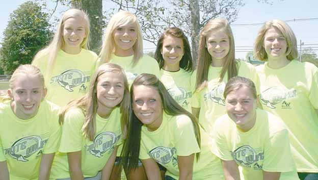 Members of the Annawan-Wethersfield girls track and field team competing at the Class 1A state meet in Charleston are, front from left, Nicole Wager, Sara Fisher, Shelby Steger and Sara Reeves. Back row, Dani Rosebeck, Joanna Chapman, Claire Pillen, Morgan Mahnesmith and Erica Dynes.