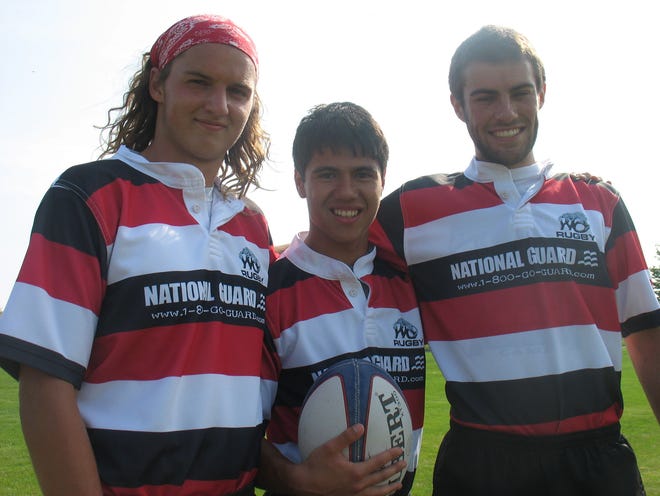 Alan Babbitt/The Holland Sentinel
West Ottawa rugby players Fred Flipse, Christian Baker and Jonathan Weeks will play for a Michigan Youth Rugby Association Division 2 state championship Saturday at Macatawa Bay School.