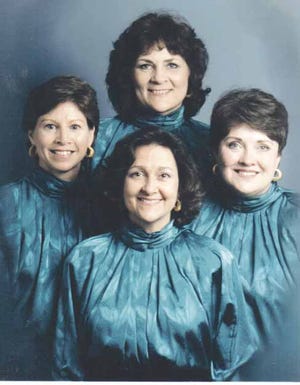 The all-female barbershop quartet, ‘Praise and Shine,’ will be featured at the Covered Bridge Chorus’ 34th show Saturday, June 12, at the New Hope Church of the Nazarene, in Princeton.
