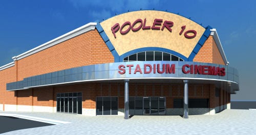 Georgia Theatre Co. on Tuesday said it will open the Pooler 10 \u2013 a new 10-screen stadium cinema with room to grow to 14 screens \u2013 in the Pooler Marketplace off Pooler Parkway. Projected opening is early 2011. Courtesy of Edens & Avant