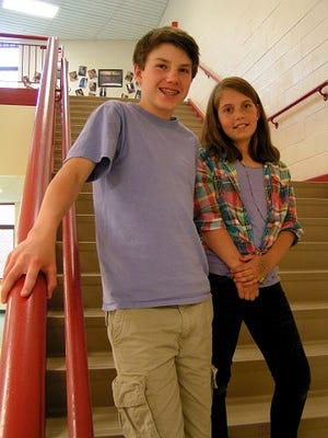 Gilford Middle School students Jack Schrupp and Sophie Czerwinski were named middle school scholars by the New England League of Middle Schools.