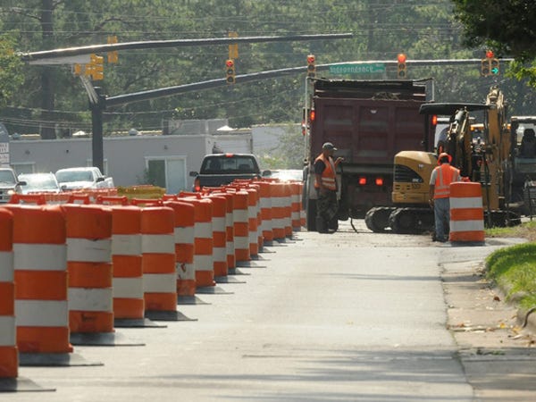 Construction crews are back to work along Wrightsville Avenue to complete work that started in September 2008.
