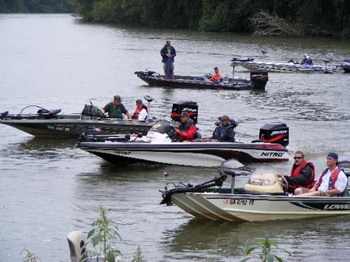 Anglers and soldiers take to the water during the first Bass Brawl in August 2009 at Millstone Landing on the Savannah River in Hardeeville, S.C. The 2010 event is scheduled for Aug. 21 at the same location.