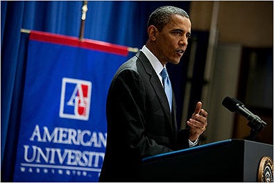 President Obama spoke about immigration reform at American University in Washington on Thursday.