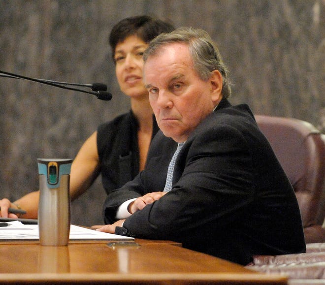 Chicago Mayor Richard Daley leads a special city council meeting Friday, July 2, 2010 in Chicago. The Chicago City Council on Friday approved what city officials say is the strictest handgun ordinance in the United States, but not before lashing out at the Supreme Court ruling they contend makes the city more dangerous because it will put more guns in people's hands. (AP Photo/The Chicago Sun-Times, Al Podgorski)