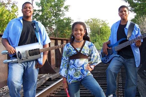 The highly regarded Homemade Jamz’ Blues Band is made of the Perry siblings — Ryan, 18, on guitar and vocals; Taya, 11, on drums; and Kyle, 16, on bass and vocals.