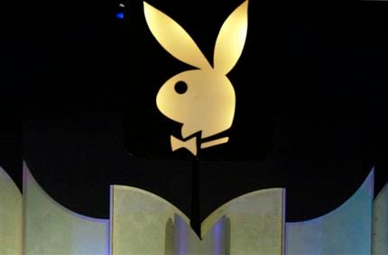 This file photo made June 19, 2004, shows the Playboy trademark image in Los Angeles. Playboy Enterprises Inc. said Monday, July 12, 2010, that its iconic founder Hugh Hefner is offering to buy the remaining shares of the media empire, taking the company private, in a deal that values the company at $185 million.