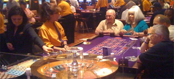 Table games in play at Mount Airy Casino Resort Tuesday morning. Games are in play, as of 10 a.m. today
