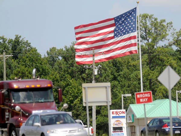 The Town of Leland is investigating if the size of the American Flag and the level of the pole violates a town ordinance at the Buy N' Go Exxon along Hwy. 17.