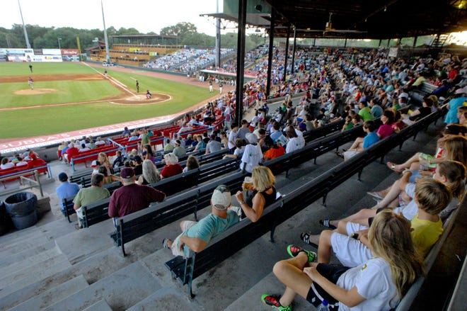 A group of young baseball fans enjoy a Savannah Sand Gnats game at Grayson Stadium. Richard Burkhart/Savannah Morning News
