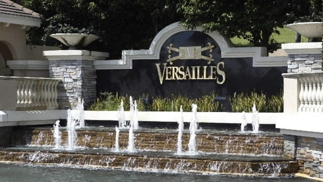 Entrance to Versailles on State Road 7, north of Lake Worth Road.