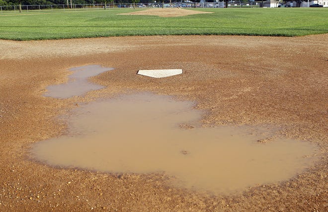 Rain caused the postponement of yesterday's scheduled American Legion game between Sudbury and Middleton to today at 6:30 p.m. in Danvers.