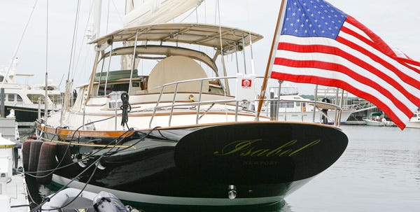 The new 76-foot yacht belonging to U.S. Sen. John Kerry isn't staying in Boston Harbor, near his city residence, or near Nantucket, where he summers, but instead in Newport, R.I., which allows Kerry to avoid paying more than $500,000 in Massachusetts taxes.